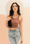 Tammy Ribbed Racerback Brami - Mauve