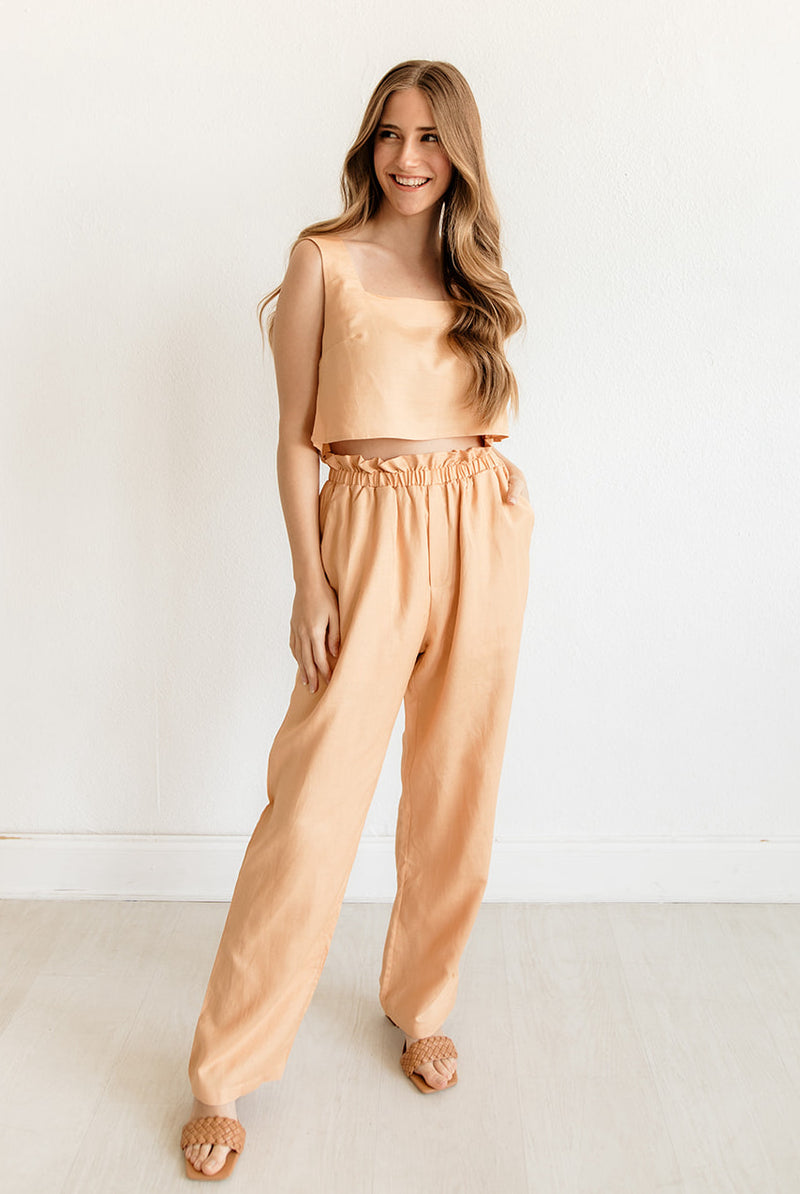 Cooper Linen Blend Crop Top