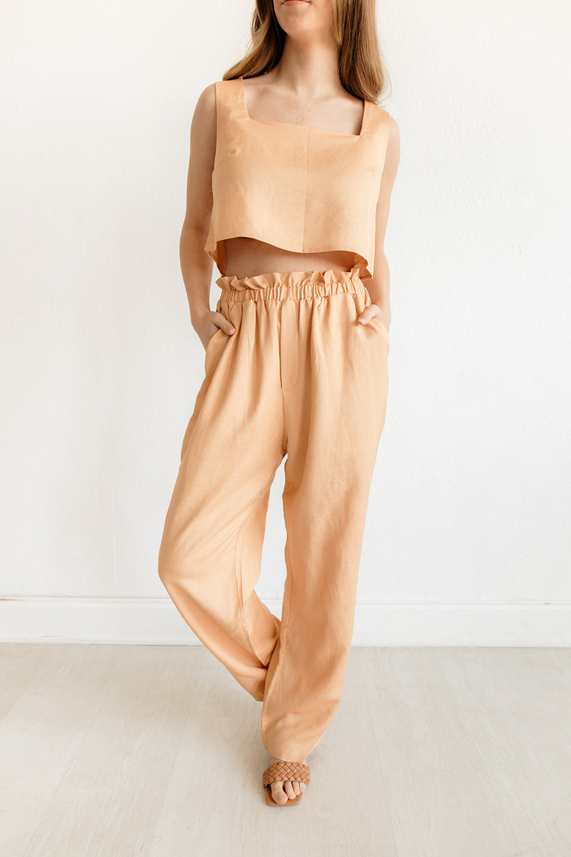 Cooper Linen Blend Crop Top