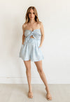 Taylor Linen Pocketed High Rise Shorts