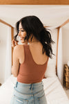 Weekender Seamless  Crop Tank - Chestnut