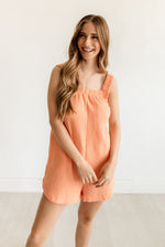 Lisa Pocketed Cotton Relaxed Romper