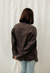 Debra Button Down Shacket - Charcoal