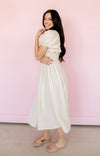 On Cloud Nine Smocked Ruffle Midi Dress