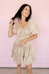 Lula Floral Cut Out Tiered Babydoll Dress