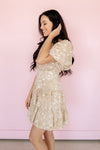Lula Floral Cut Out Tiered Babydoll Dress