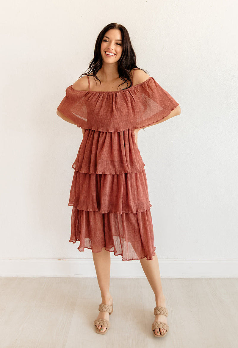 Rehearsal Tiered Midi Dress