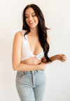 Tori Reversible Twist Crop Top - White