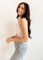Tori Reversible Twist Crop Top - White