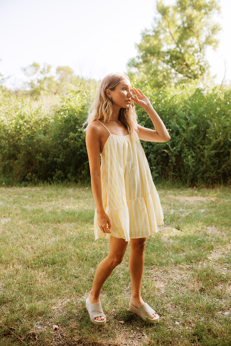 White Peplum Dress and Neon Yellow Bag - Girl in the Lens