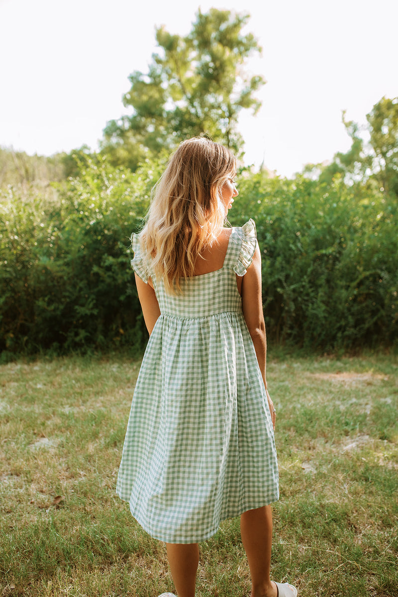 Taylor Gingham Babydoll Dress