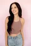 Tammy Ribbed Racerback Brami - Mauve