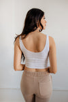 Brock Seamless Knit Crop Tank Top - White