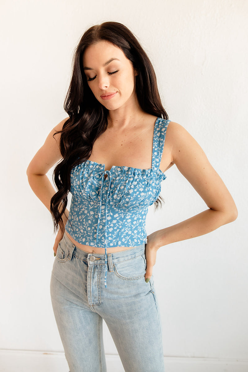 Willi Floral Bustier Crop Top