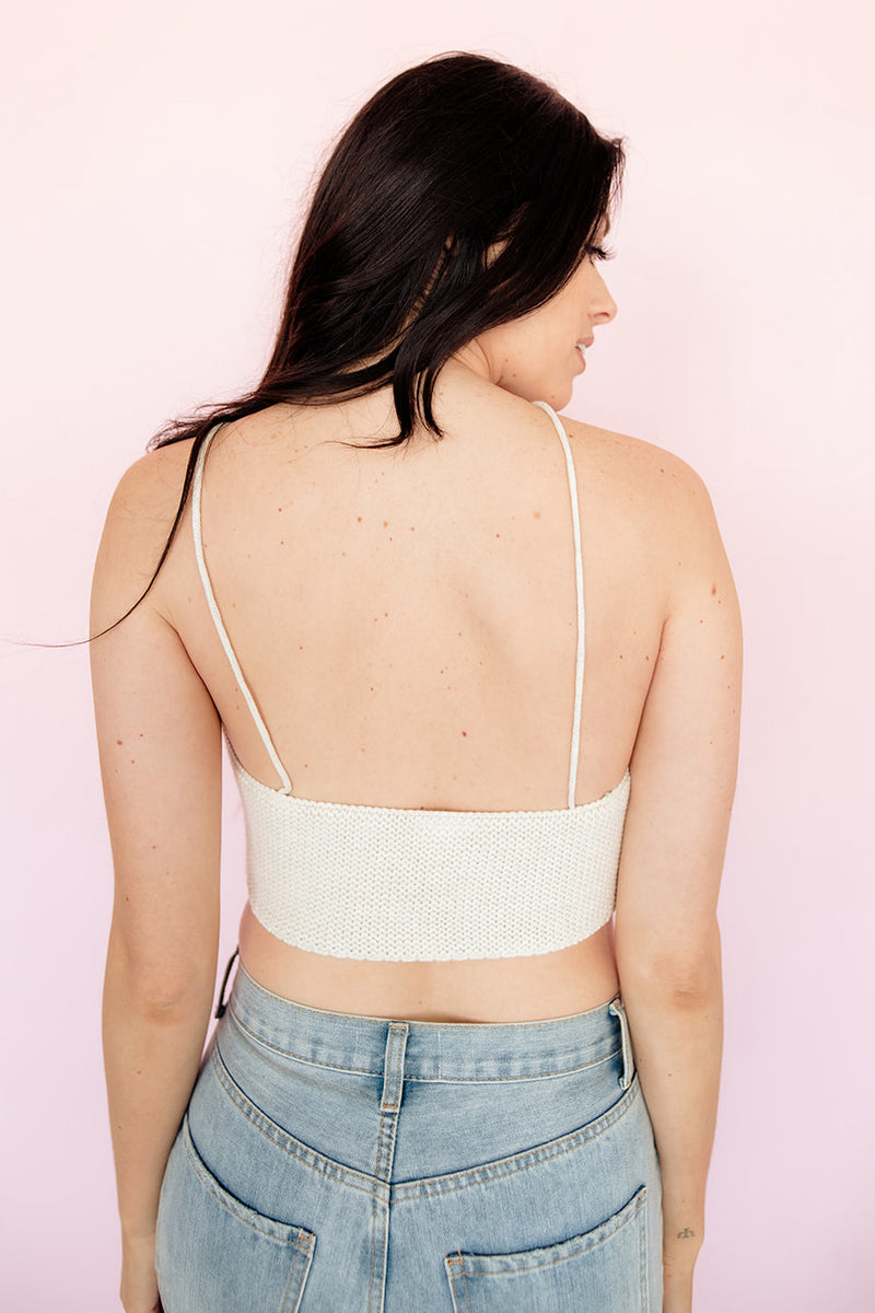 Big Island Cotton Halter Crop Top