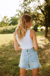 Jolie Ribbed Seamless Crop Top - White