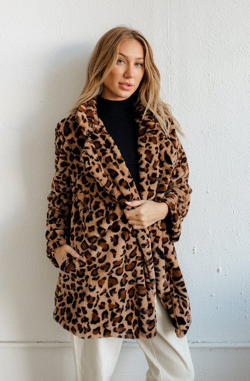 Kylan Faux Fur Pocketed Coat