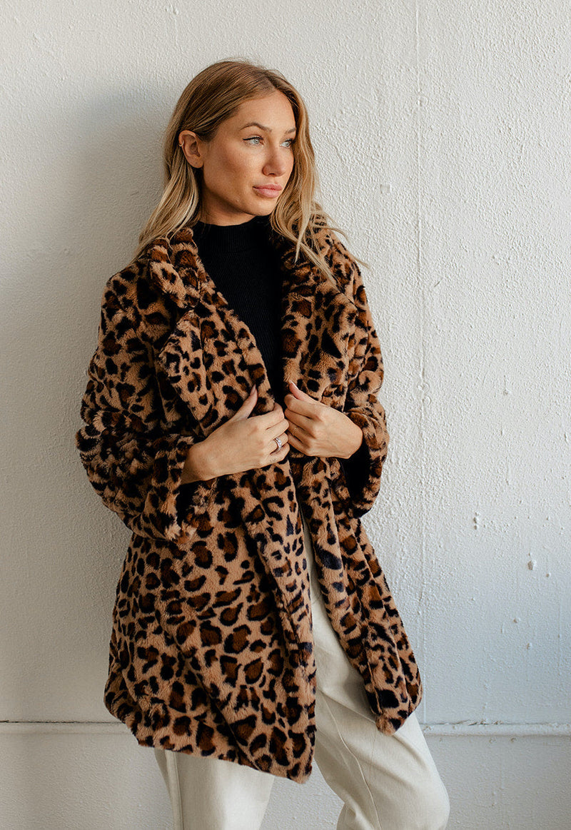 Kylan Faux Fur Pocketed Coat