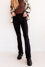 All Set High Rise Flared Pants- Black