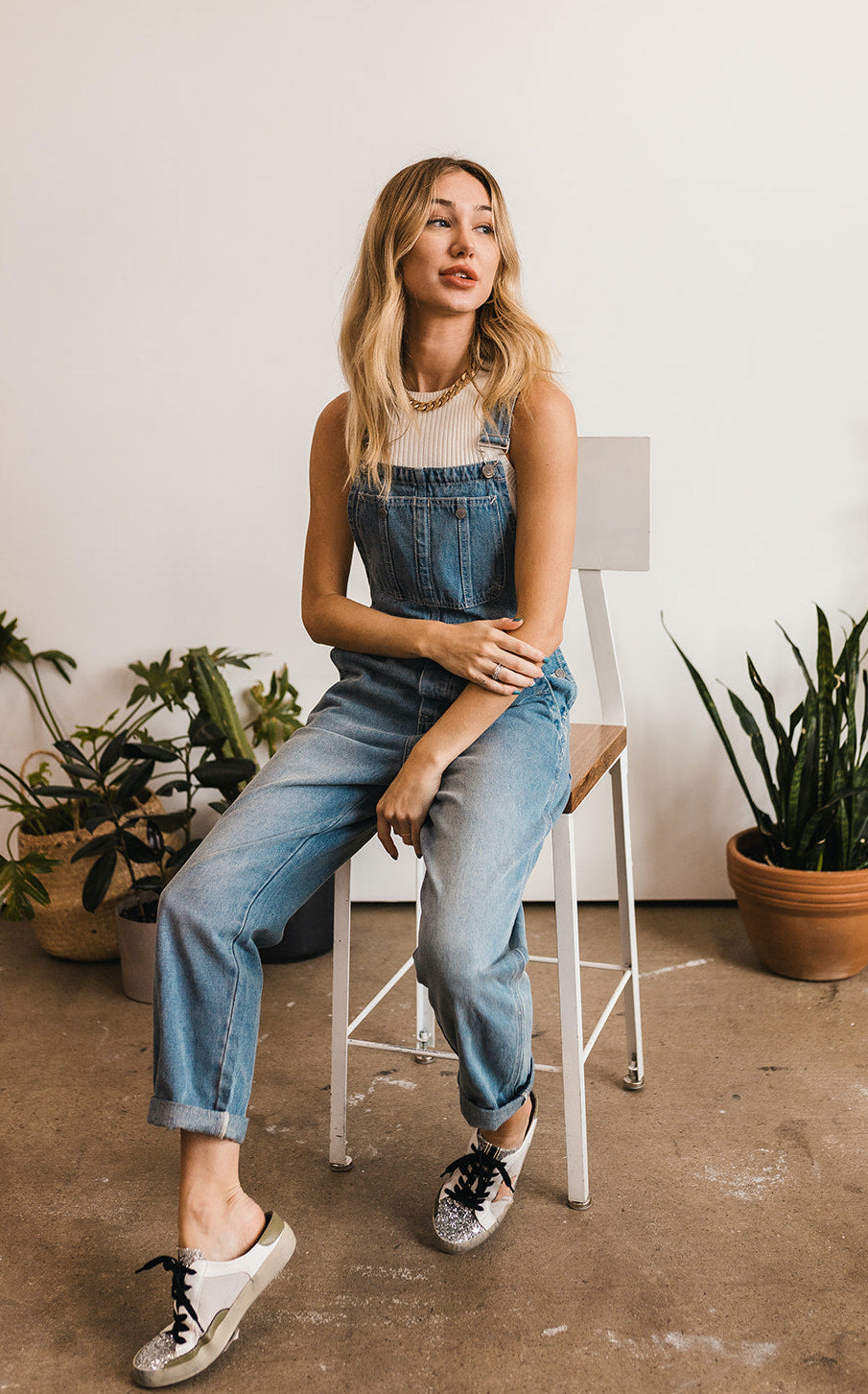 Living Easy Pocketed Denim Overalls