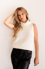 Salma Turtleneck Sweater Top - Ivory