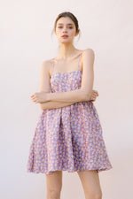 Joan Floral High Sheen Babydoll Dress