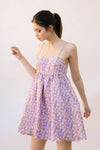Joan Floral High Sheen Babydoll Dress