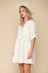 Yolanda Cotton Button Down Babydoll Dress