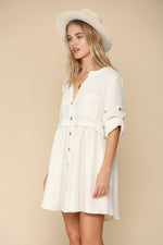 Yolanda Cotton Button Down Babydoll Dress