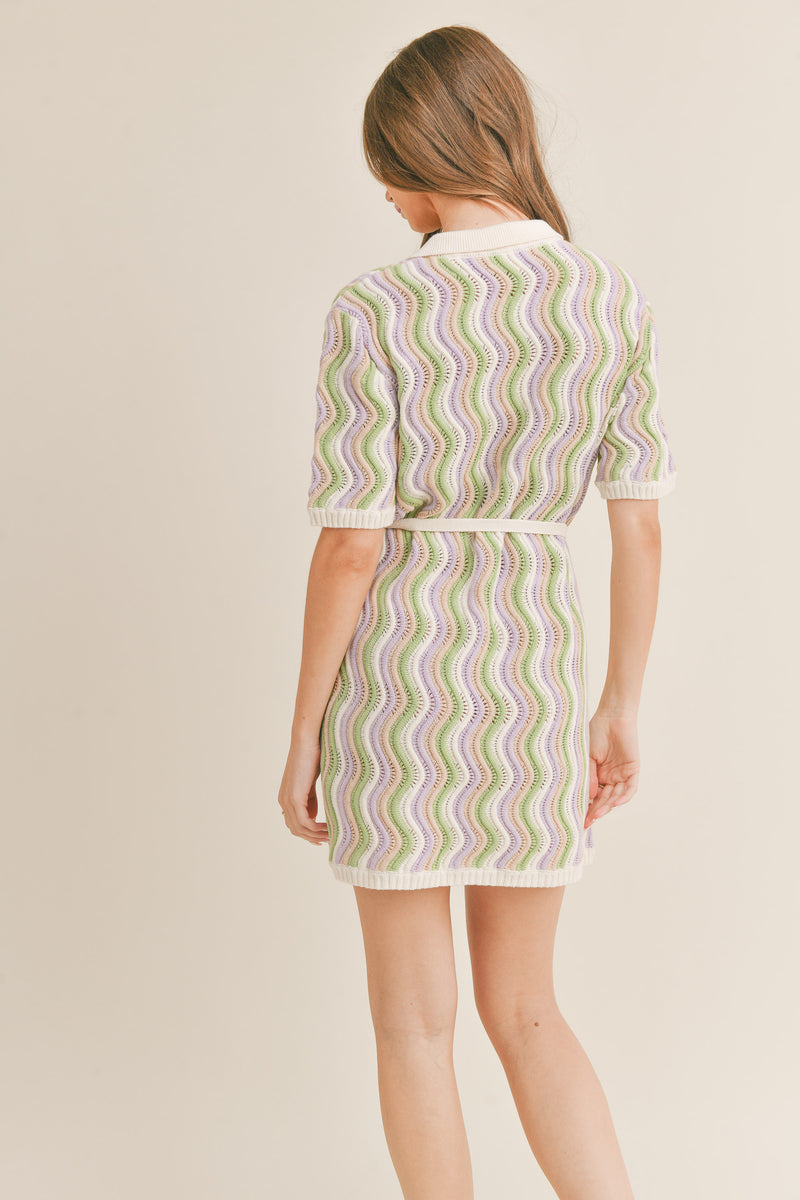 Temecula Sheer Crochet Button Down Dress