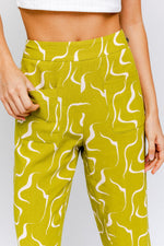 Exposition Linen Abstract Pocketed Pants