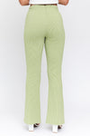 Wait Up Knit Gingham Slit Front Pants