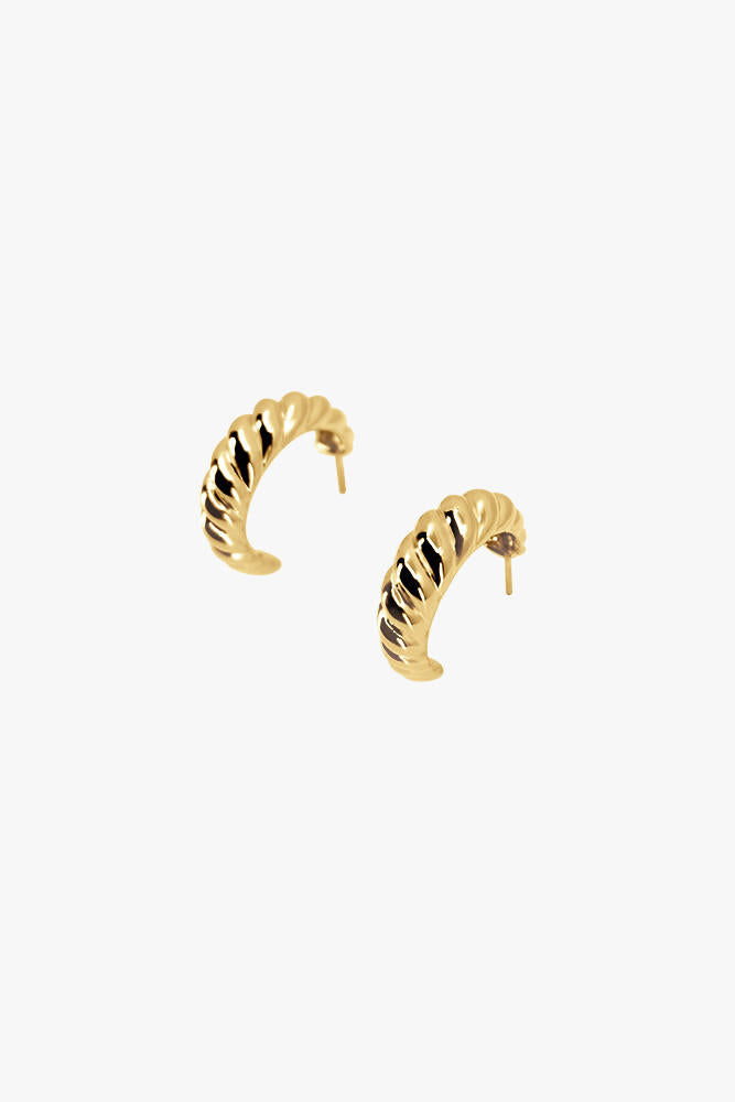 Hope Mini Hoop Earrings - Gold