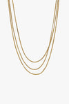 Taylor Triple Chain Necklace - Gold