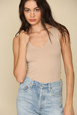 Seamless Reversible Tank - Lt. Taupe