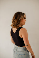 Jolie Ribbed Seamless Crop Top - Black