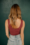 Weekender Seamless  Crop Tank - Dark Mauve