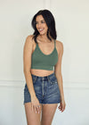 Keep In Control Padded Bralette - Sage