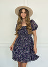Salma Floral Smocked Babydoll Dress