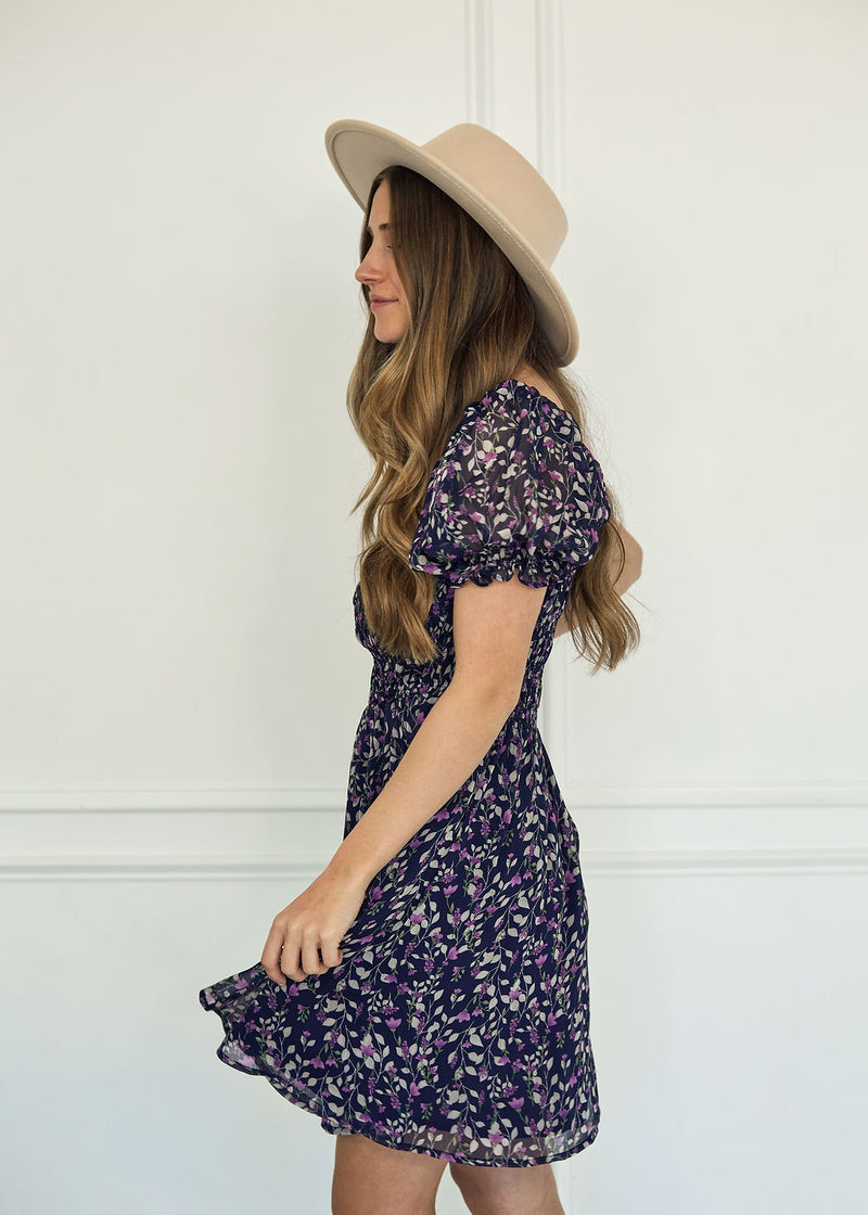 Salma Floral Smocked Babydoll Dress