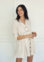 Yolanda Cotton Button Down Babydoll Dress