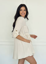Yolanda Cotton Button Down Babydoll Dress