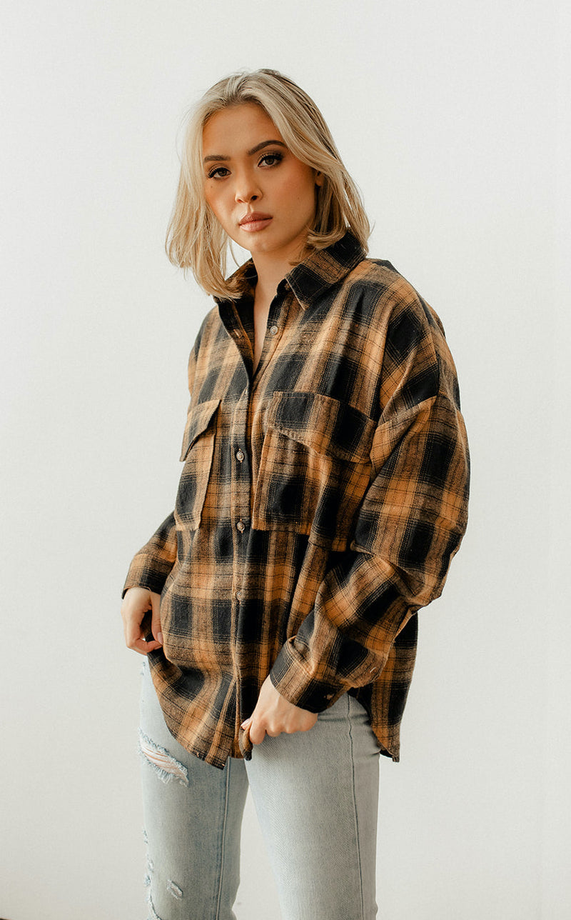 Grizzly Peak Plaid Button Down Top