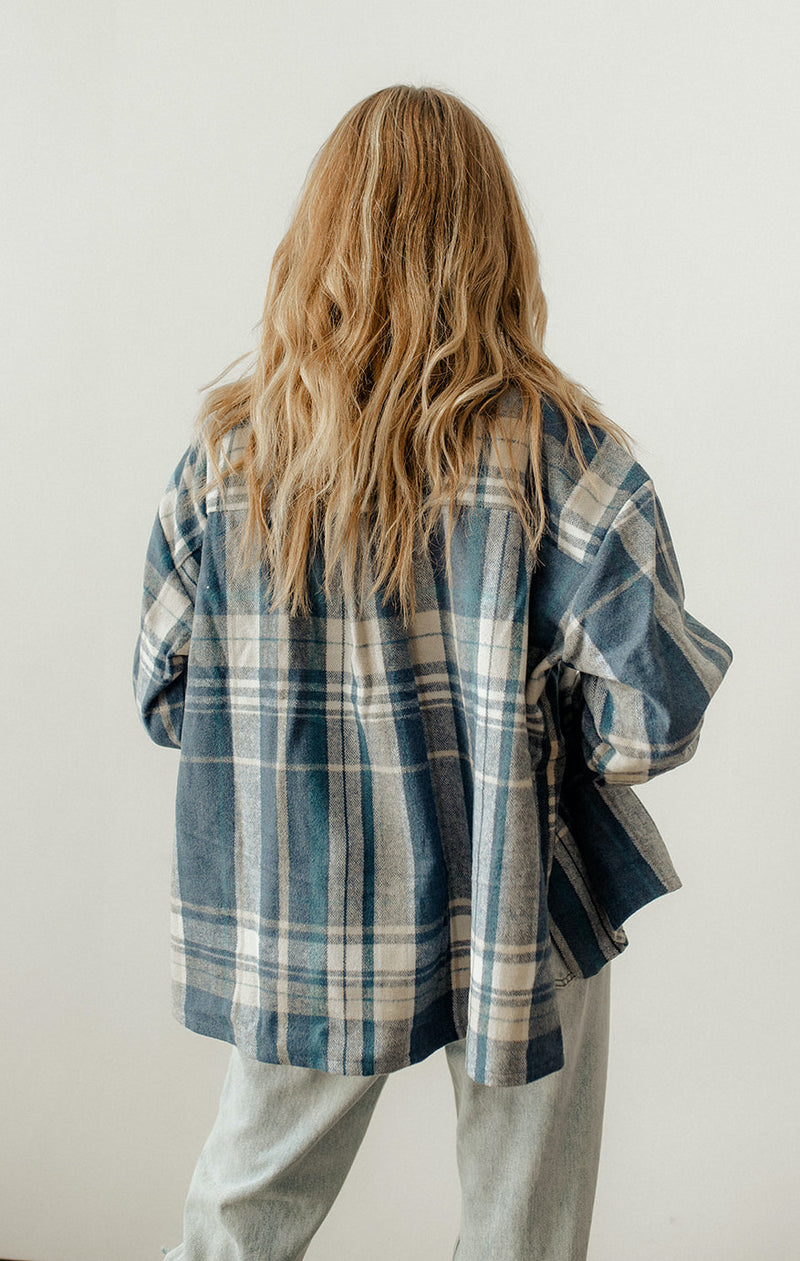 Nicolas Plaid Button Down Shacket