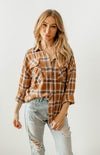 Journey Oversized Plaid Flannel Shirt Top
