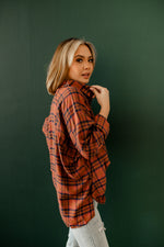 Thomas Plaid Button Down Top