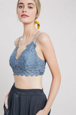 Cassie Padded Lace Bralette - M. Blue