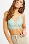 Cassie Padded Lace Bralette -Sage