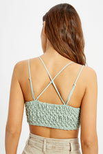 Cassie Padded Lace Bralette -Sage