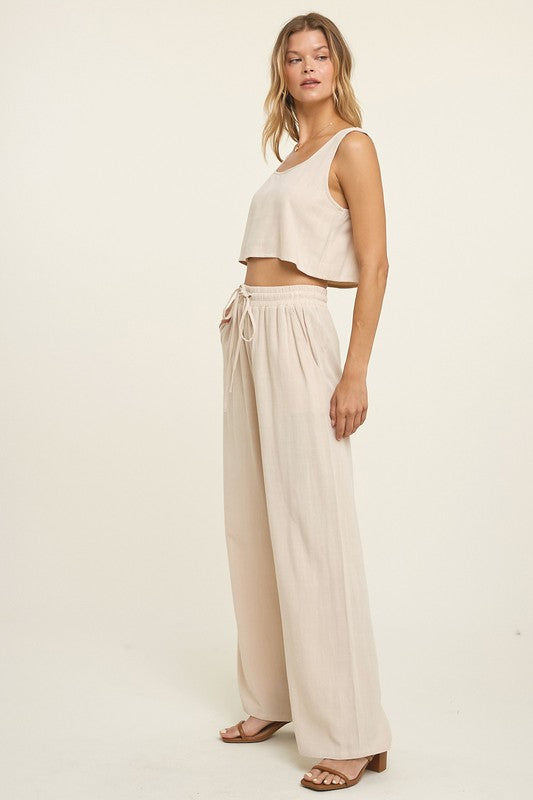 Bay Breeze Linen Drawstring Pants